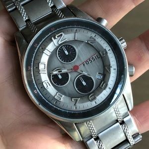 Stainless steel Fossil chronograph Watch